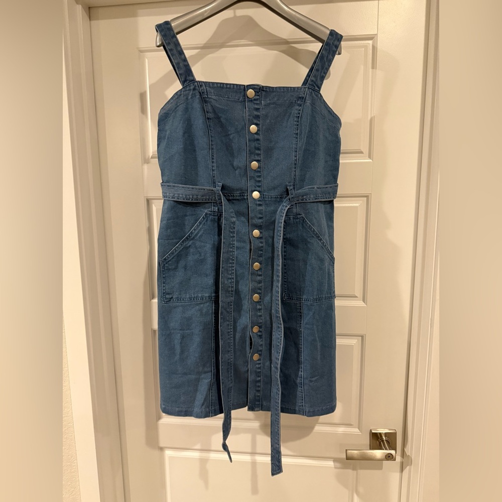 Allegra K Blue Denim Mini Dress
